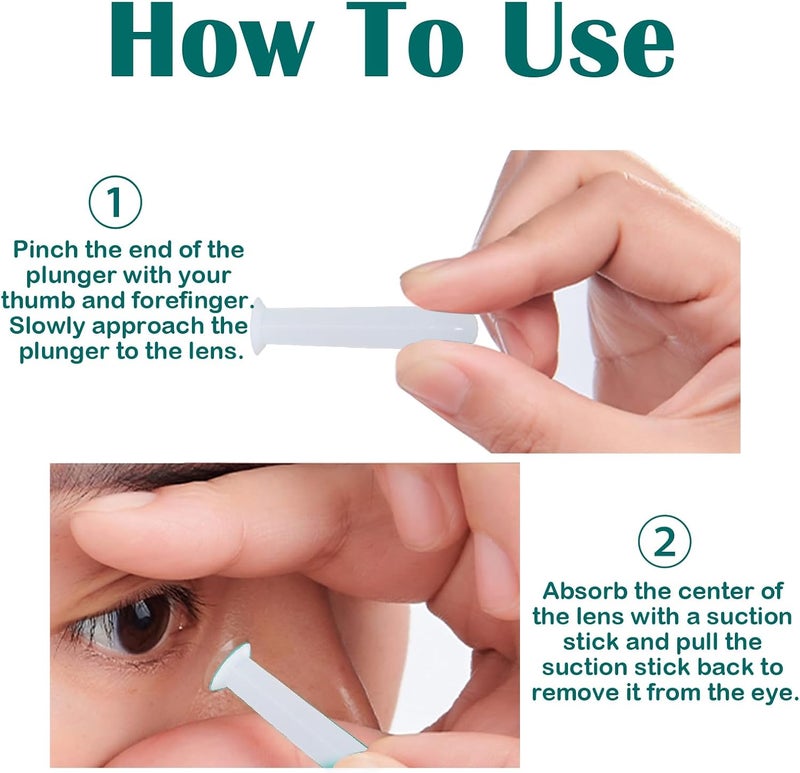 eagosion 4PCS Hollow Hard Contact Lens Remover Tool Contact Lens Plunger Removal Insertion Soft Silicone Suction Cup only for Hard Lenses(OK/RGB Lens) Eye Contact Remover Applicator(not for Soft/Scleral Lens) - Image 5